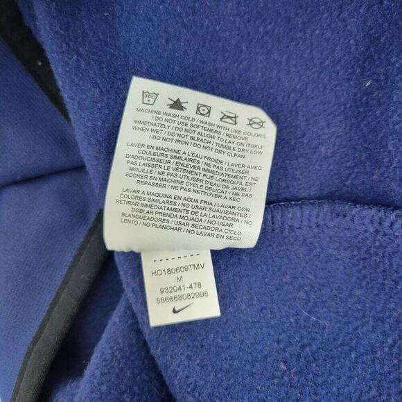 NIKE Dri-Fit Blue & Black 3/4 Zip Athletic Pullover Sweatshirt Mens Size Medium - Picture 5 of 15